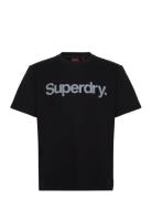 Core Logo City T Shirt Tops T-shirts Short-sleeved Black Superdry