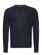 Avac_V Tops Knitwear V-necks Navy BOSS