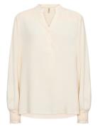 Sc-Radia Tops Blouses Long-sleeved Cream Soyaconcept