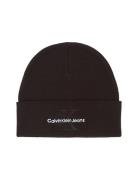 Mono Logo Embro Beanie Accessories Headwear Beanies Black Calvin Klein