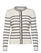 Ribbed Breton Cardigan Tops Knitwear Cardigans White GANT