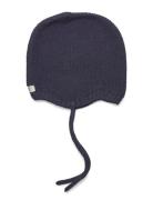 Bonnet Wool Knit Accessories Headwear Hats Baby Hats Navy Huttelihut