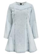 Objyulian L/S Denim Dress 137 Kort Kjole Blue Object