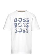 Short Sleeves Tee-Shirt Tops T-shirts Short-sleeved White BOSS