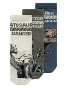 Nmmsofus Jurassic 3P Sock Sky Socks & Tights Socks Beige Name It