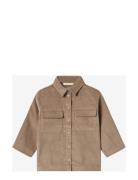 Billy Ls Shirt Tops Shirts Short-sleeved Shirts Brown Fliink