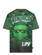 Lwtaffy 118 - T-Shirt S/S Tops T-shirts Short-sleeved Green LEGO Kidsw...