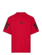 J Spr Tee Sport T-shirts Short-sleeved Red Adidas Sportswear