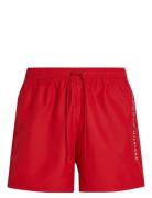 Medium Drawstring Badeshorts Red Tommy Hilfiger