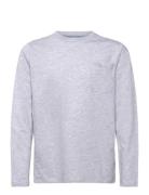 Basic Rib T-Shirt Tops T-shirts Long-sleeved T-shirts Grey Mango