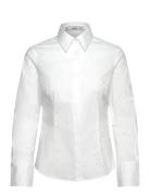 Fitted Cotton Shirt Tops Shirts Long-sleeved White Mango