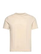 T-Shirt Tops T-shirts Short-sleeved Cream EA7