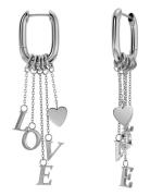 Love Note Hoops Accessories Jewellery Earrings Hoops Silver Edblad