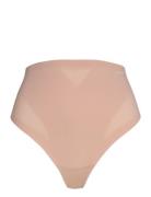 Sculpted Firm Mesh Thong Stringtruse Undertøy Beige Calvin Klein