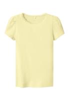 Nmfkab Ss Top Noos Tops T-shirts Short-sleeved Yellow Name It