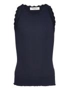 Rkbalta Sl Regular Lace Top Tops T-shirts Sleeveless Navy Rosemunde Ki...